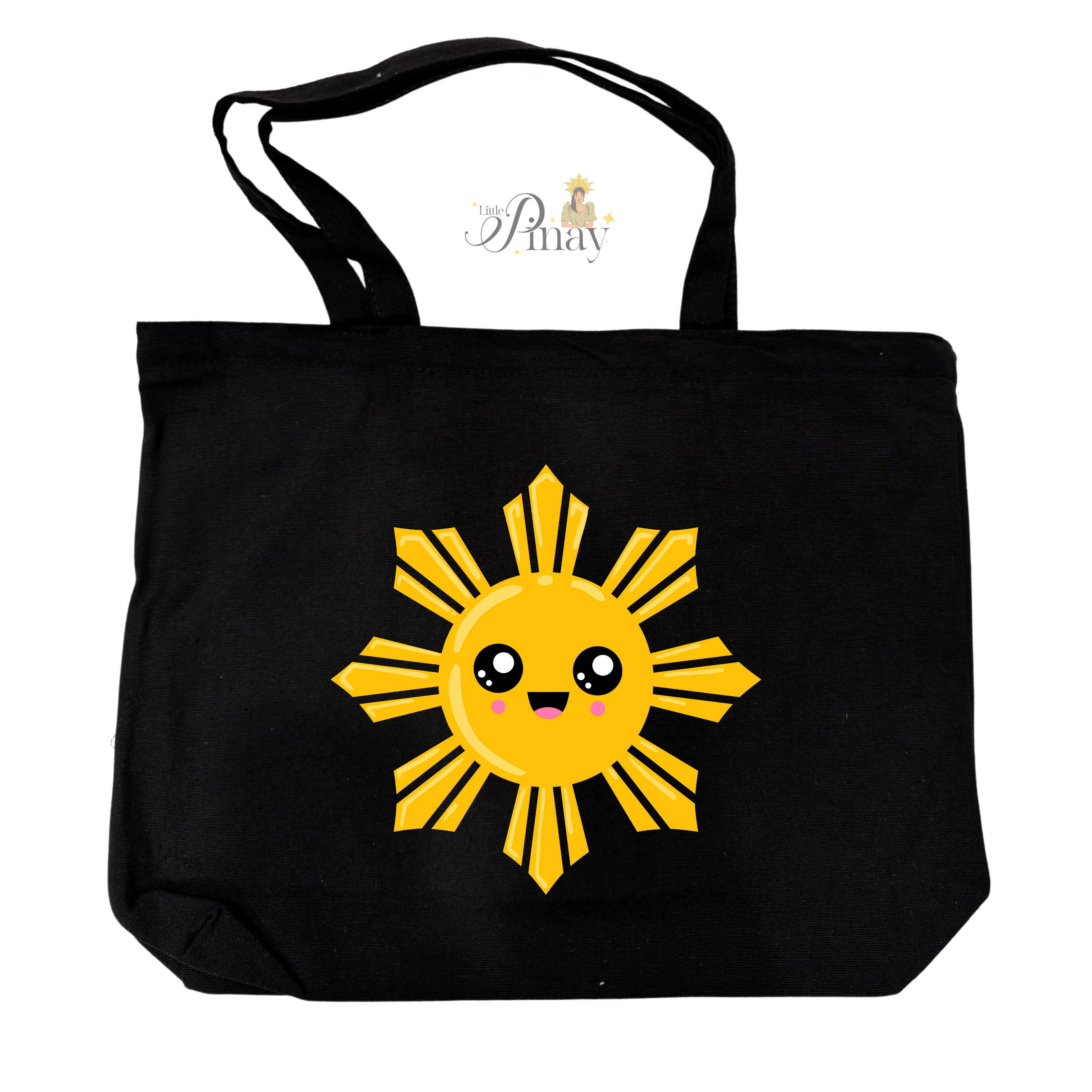 CUTE FILIPINO Sun Zippered Tote Bag - Lightweight Design, Ideal for Everyday Use, Versatile for Travel and Daily Storage