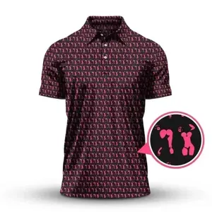 Body Art Pattern Golf Polo for Men – Fun & Crazy Graphic Polo Shirt, Lightweight Breathable Short Sleeve Performance Golf & Casual Wear
