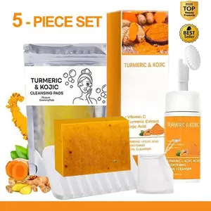 Turmeric Wash and Care Three Piece SetTurmeric Tablets, Turmeric Cleansing Mousse,Turmeric Soap Facial Cleansing Skincare FacialCleansing Cleanser Comfort