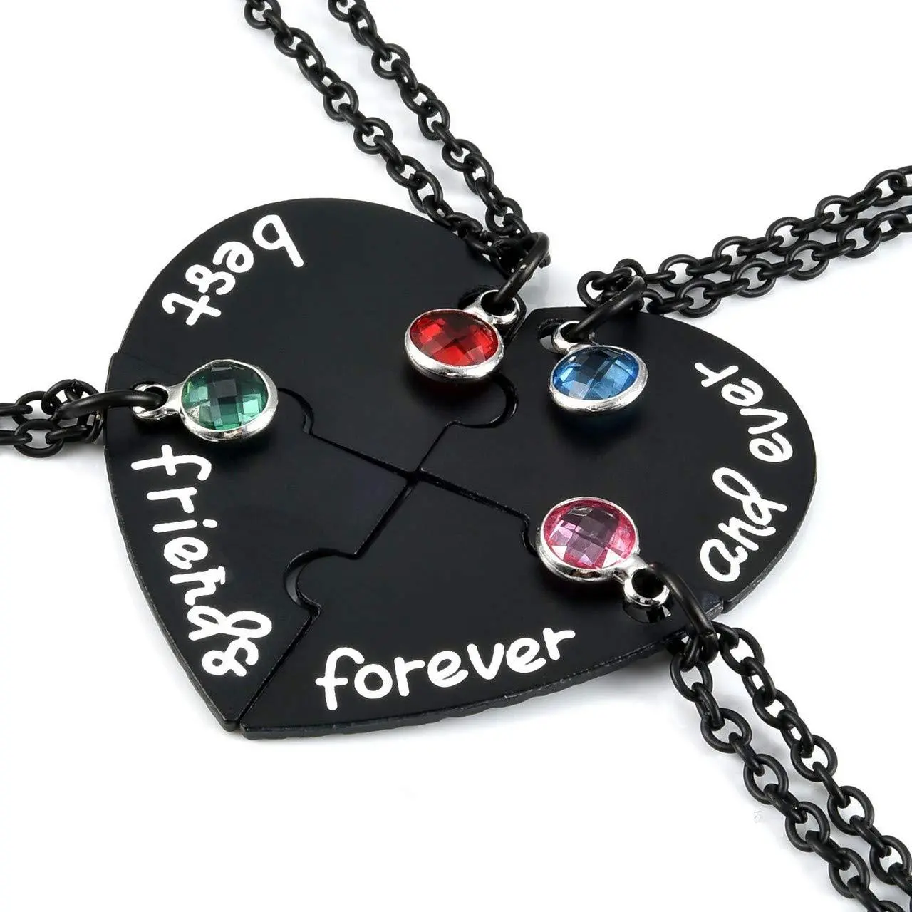 Black four in one necklace (electroplati