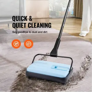 Manual Carpet Sweeper - Manual Push Brooms, Compact PP Plastic Non-Electric Home Cleaning Tool, 7.87in Width, 300ml Dustbin, Comb, Ideal for Pet Hair, Rugs