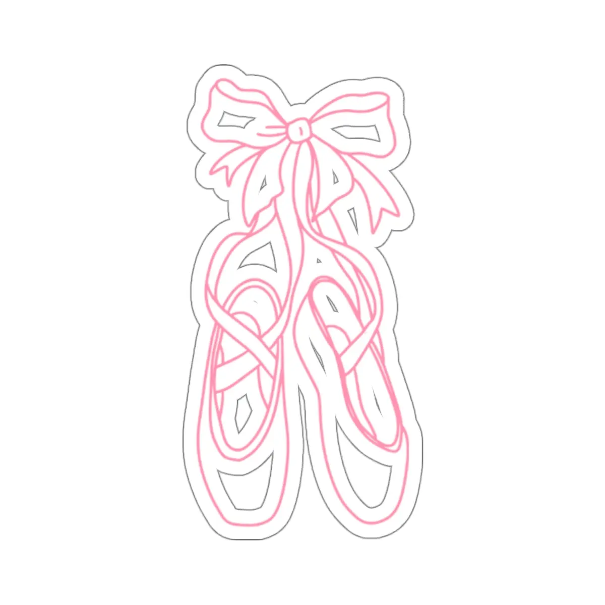 Pink Ballet Shoe Sticker