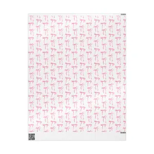 Coquette Pink Wrapping Paper with Bows - Cute, Aesthetic Gift Wrap for Birthdays, Weddings, & Special Occasions