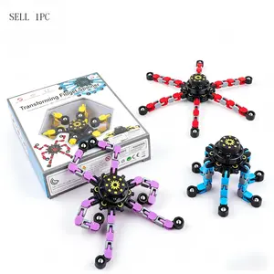 1 PCS Transformable Fidget Spinners Toys for Kids and Adults with Anxiety Stress Relief Gifts, Durable Robot Fingertip Gyros for Party Favors Stocking Stuffers Treasure Box
