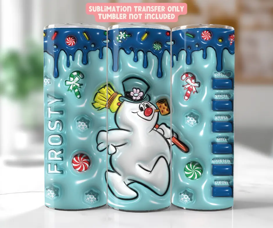 Snowman - 20 oz Tumbler Sublimation Transfer