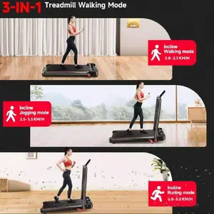 RHYTHM FUN Incline Foldable Treadmill, Walking Pad Treadmill with Incline, 300 lbs Portable Treadmill with Handles for Home Office Use, Under Desk Compact Treadmill with LED Display & APP