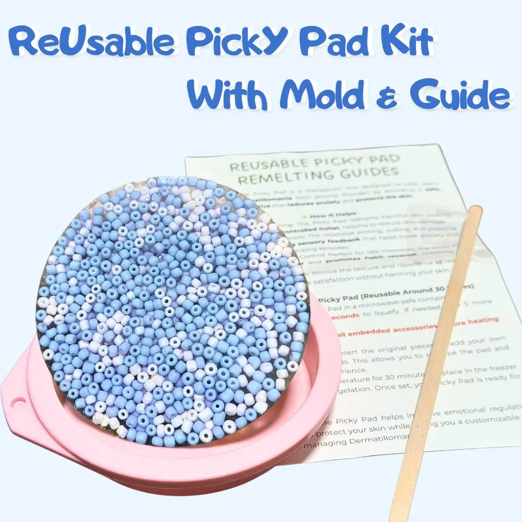 Beaded Picky Pad Grippie Set - Multi-Color Sensory Fidgets, Non-Toxic Stress Relief, Mental Health Awareness, Calm Corner Emotional Regulation, Gift-Ready