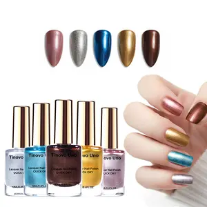 Tinovo Uno Multi-Pack Nail Polish Set - 5 Metallic Glitter Colors, 12ML Quick Dry, Smooth Manicure, Flawless Autumn Nail Art, Dual-Use for Women’s Home/Salon Manicurist Gift