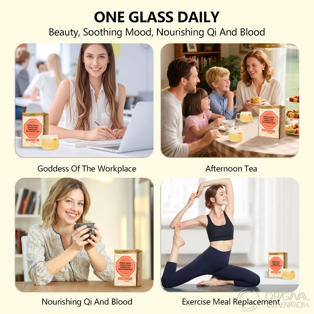 Sweet Soup with Osmanthus, Tremella and Rice Wine 90g（ 6pcs×15g）With Osmanthus，Snow Fungus，Rock Sugar，Jujube，Wolfberry,Sticky Rice