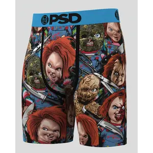 PSD Mens Chucky - Clones Boxer Brief - Standard Length 7 Inch Inseam, Soft and Breathable Poly Blend Fabric