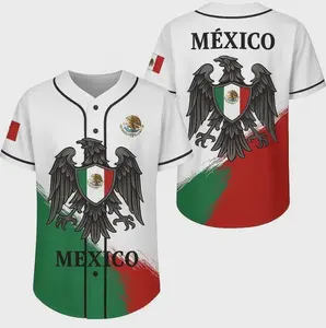 Mexico Eagle Shield Patriotic Baseball Jersey