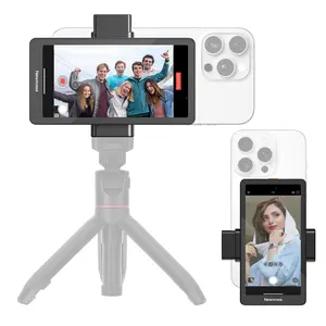 Newmowa Vlog Selfie Monitor Screen for iPhone & Samsung 4K 30fps Wired Recording Magnetic Phone Holder Large Size Live Screen Sharing Smartphone Vlogging Kit Ideal for TikTok Live Streams #SummerVibes