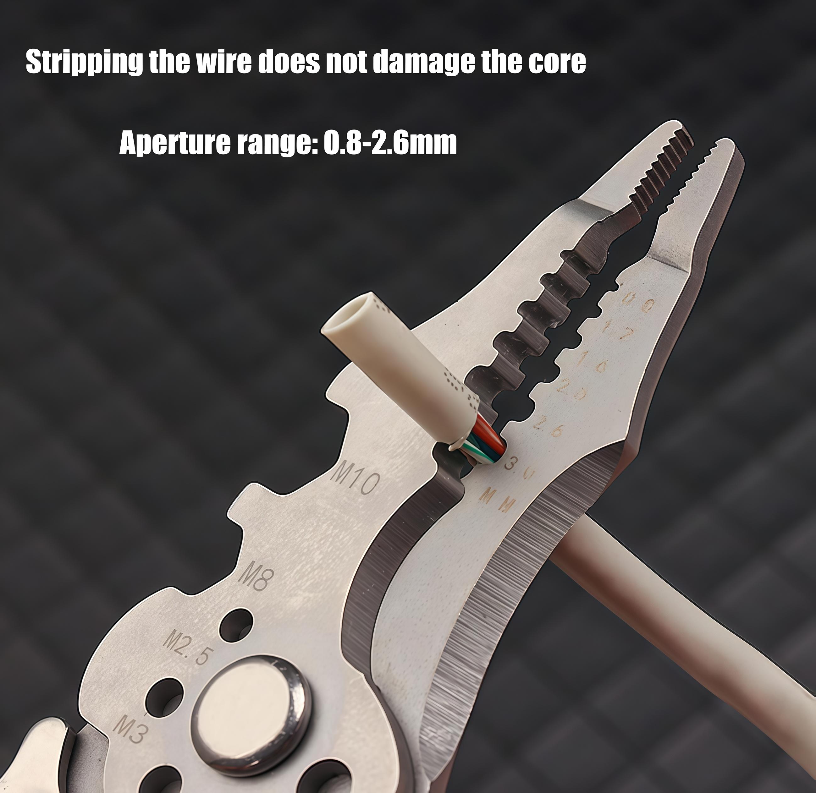 Multifunctional Wire Stripper Crimper Cable Cutter Pliers,Professional Electrical Wire Stripping Tool, MultipurposeWire Stripper for Electrical Cable Cutting