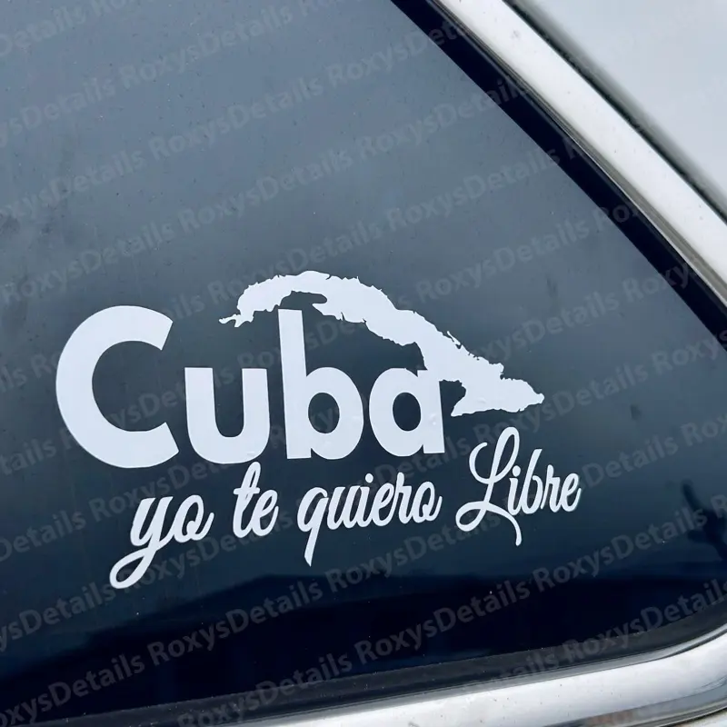 Cuba Libre Waterproof Car Sticker, Automotive Decals, Car Styling Decals, Bumper Sticker for Vehicle Exteriors