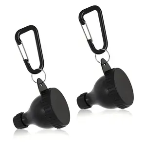 Portable Protein Powder Container Set, 2 Pieces with Mini Funnel, Keychain and Carabiner, 50ML Each, Ideal for Gym, Camping, Hiking