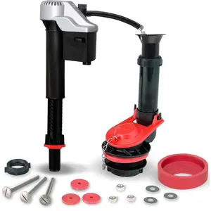 Standard 2-inch Complete Toilet Repair Kit, Fixes: Running, Noisy, No/Slow Refill, and No/Weak Flush Toilets, Easy to Install,