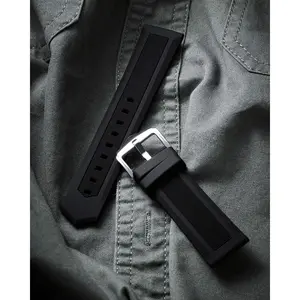 BINLUN Silicone Watch Bands 12mm-28mm Sizes Sport Replacement Rubber Watch Straps for Men Women 7 Color (White/Red/Black/Blue/Orange/Grey/Green)