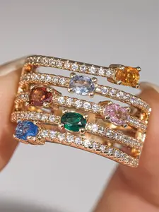 1 PC Retro Style Cubic Zirconia Pave Engagement Ring For Women For Wedding Engagement Party Jewelry Vintage Bridal Ring Valentine's Day Gift