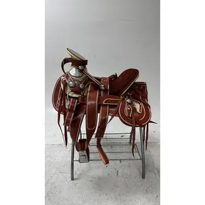 Charro Saddle – Chestnut/Piteada/Leather/Silver Accents (15.5”)