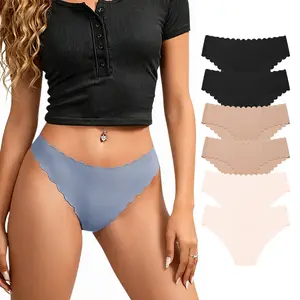 6-Pack Seamless Bikini Briefs – Breathable No Show Panties for Women Underwear solid color seamless Everyday Womenswear TikTokShopBlackFriday Minimalist panties