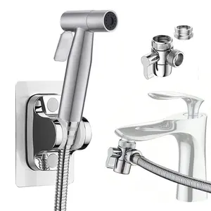 Stainless Steel Bidet Shower Head Set, Wall Mounted Toilet Bidet Sprayer, Bathroom Accessories for Home Use, Home Supplies