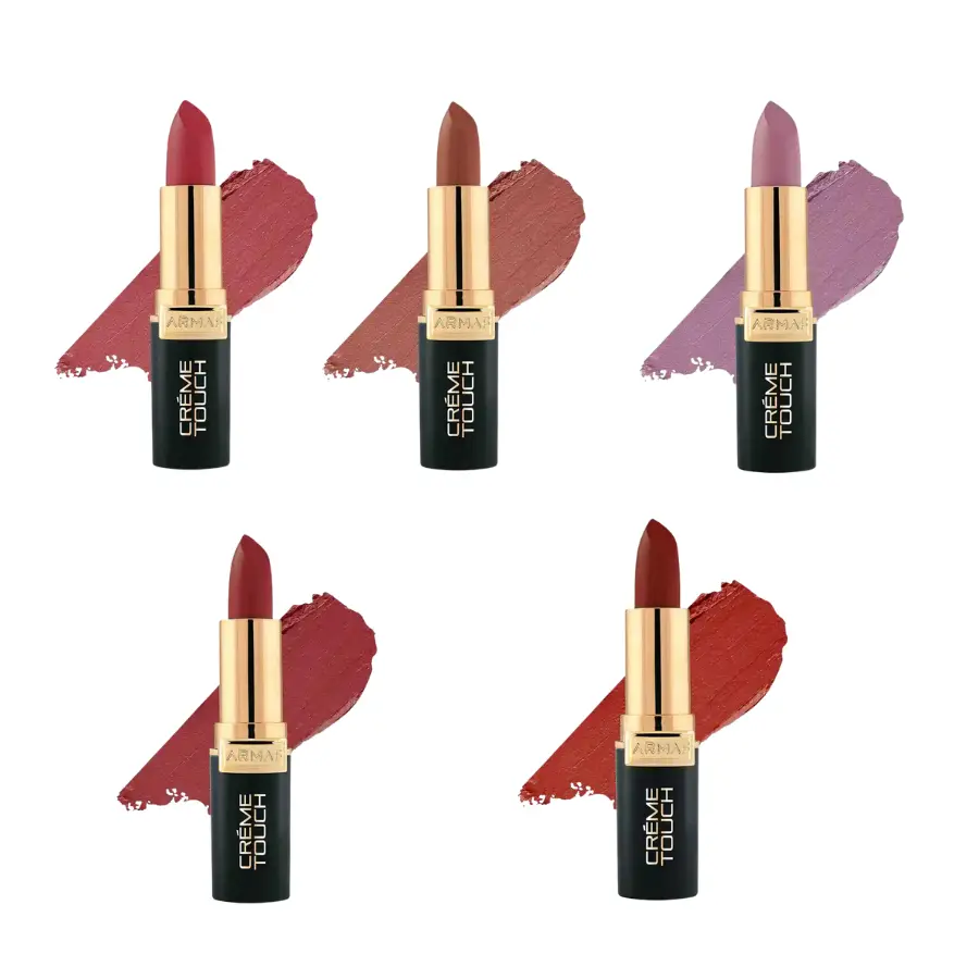 Armaf Beaute Creme Touch Semi-Matte Lipstick, Moisturizing Lip Care with Shea Butter & Vitamin E, Lightweight Finish for All Skin Types, 3.5g, Moisturizer, Hydrate, Joanna, Single Item, Adults, Softening, Smoothing, Cosmetic, Hydrating, Moisture, France,,