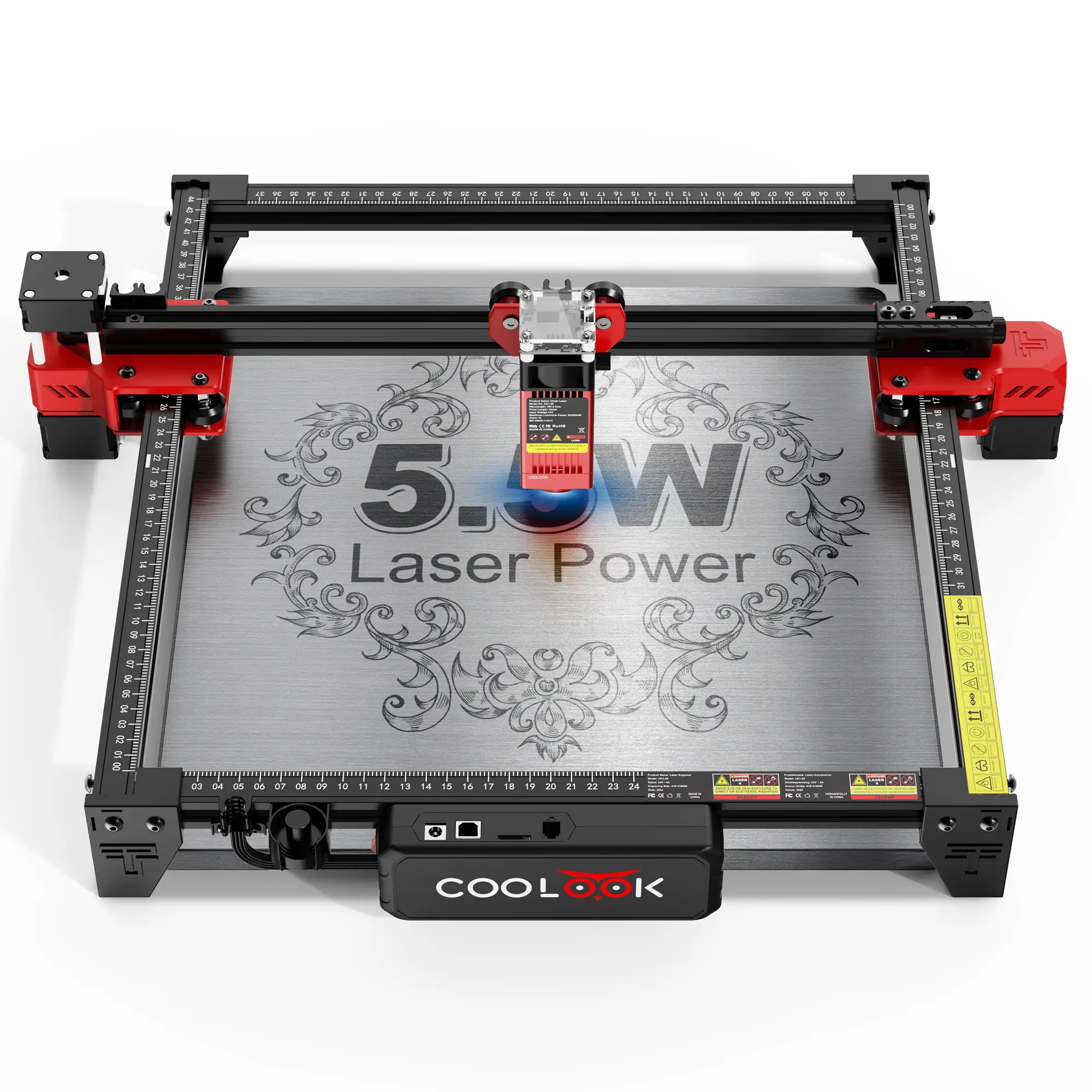 CK1-55 High-Power 5.5W Laser Engraver - Precision Cutting Of Wood, Leather, Stone, Ceramic, Plastic, Stainless Steel, Up To 0.01mm Accuracy, 200mm/S Speed, WiFi & App Integration, Compatible With LaserGRBL, LightBurn