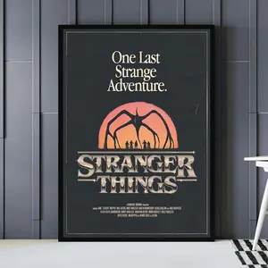 One Last Strange Adventure Stranger Poster Season 5 Home Decor Eleven Mike Will Dustin Lucas Max Christmas 33Q