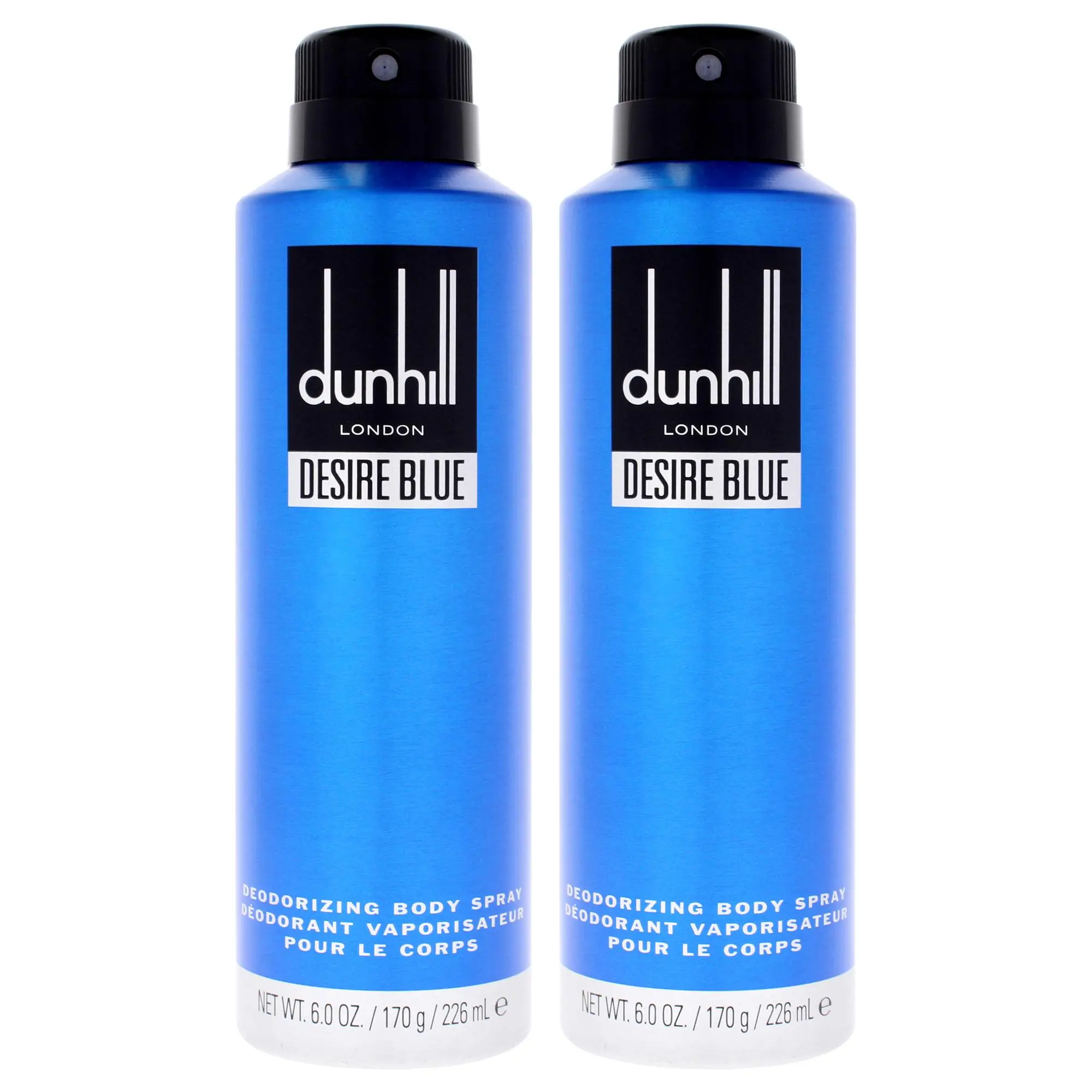 Alfred Dunhill Desire Blue London Men's Body Spray - 6.6 fl oz, Fresh, Personal Care, Daily Grooming Essential, 2 Bottles Pack