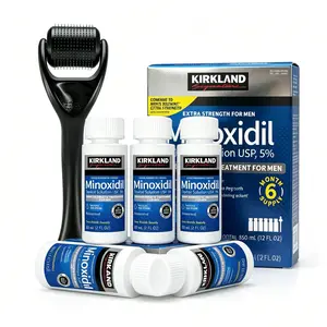 Kirkland Signature 5% MinoxidilExtraStrengthHairRegrowthTreatment Men's USPTopicalLiquidwithDropper,PeppermintCastorRosemaryBiotinHaircareFormula