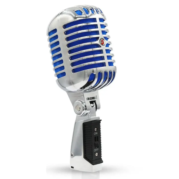5Core Vintage Microphone Classic Dynamic Professional XLR Studio Retro Style Mic BLUE
