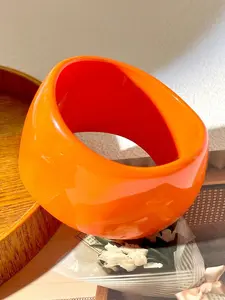7 styles available ,1 pc Bestselling Bright Color Elegant Bangle Bracelet, Orange Series, Versatile For Gifts, Daily Wear, Parties