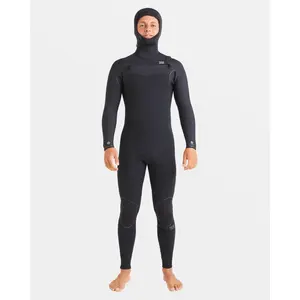 6/5mm Furnace Natural Upcycler Welded Chest Zip Wetsuit - Black