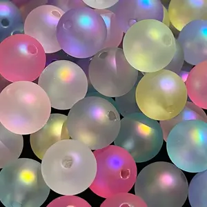 16mm Acrylic Aroura Matte Beads (9pcs)