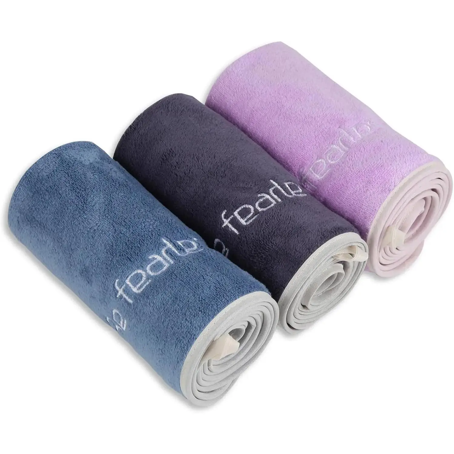 Microfiber Gym Towel Set for Men Women, Super Soft and Quick-Drying Towels for Fitness, Yoga, Cycling, Swimming (Blue+Grey+Purple, 3 Pack)
