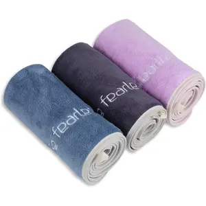 Microfiber Gym Towel Set for Men Women, Super Soft and Quick-Drying Towels for Fitness, Yoga, Cycling, Swimming (Blue+Grey+Purple, 3 Pack)