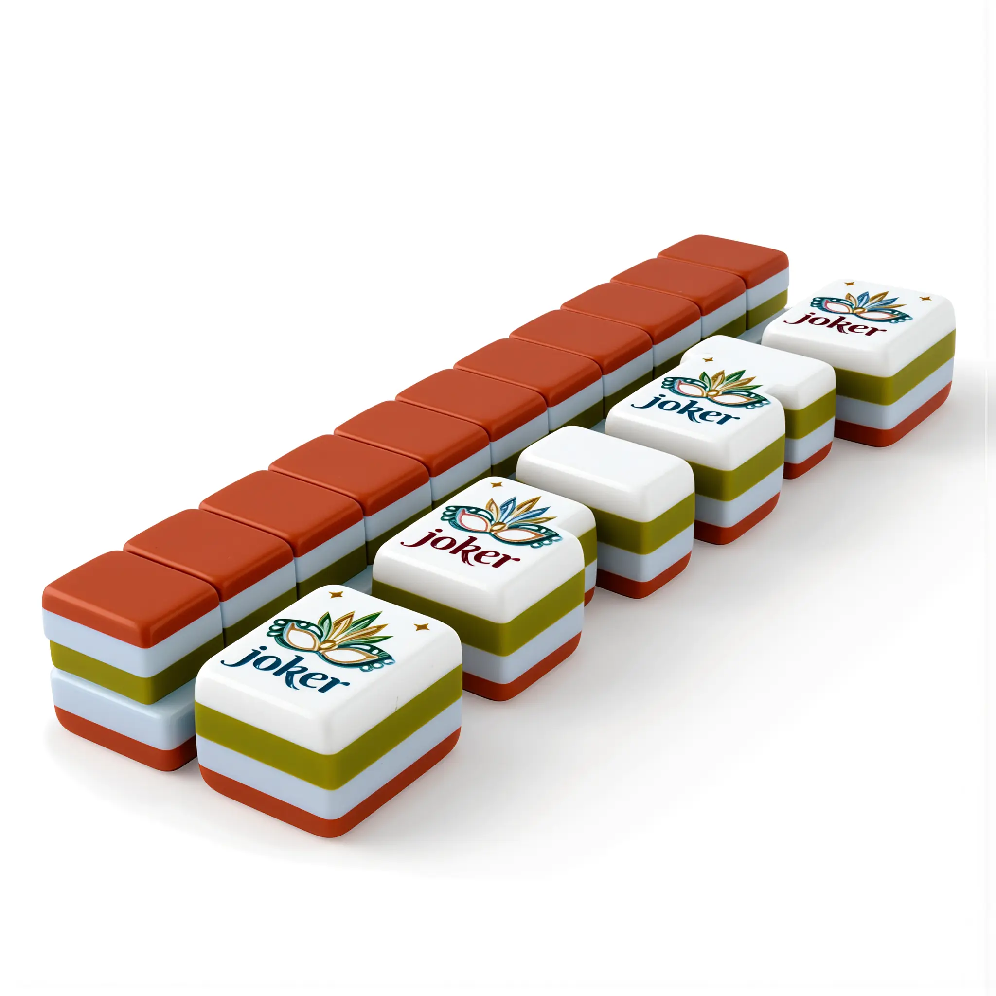 Super Deal 160pcs Modern Engraved Full-Color Emerald Crystal Acrylic American Mahjong Tiles Set, Unisex Outdoor Play Board Games for Camping, Hiking