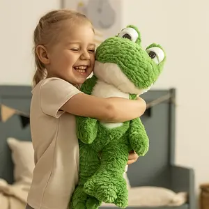 Kawaii Frog Stuffed Animal with Big Eyes, Ultra Soft Plush Toy, Soft Huggable, Perfect Valentine's Day Gift, Adorable Fuzzy Companion, Soft Cuddly Gift