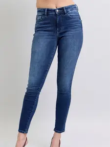 Judy Blue Full Size Washed Thermal Skinny Jeans Plus Size