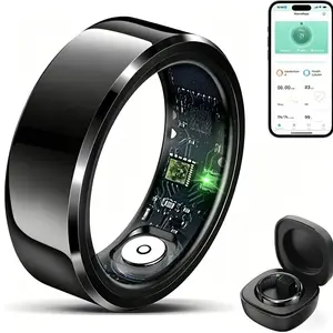2026 Smart Ring Blood Pressure Heart Rate Sleep Monitoring Smartring IP68 & 5ATM Waterproof Multi-sport Mode Smartring Man Women fitness ring spo2 monitor