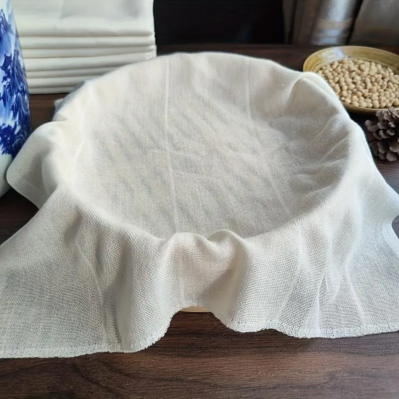 2pcs Large Unbleached Cheese Cloth, 50x50cm - Soft Square Muslin Fabric for Filtration, Cooking, Baking, Steaming - Reusable Food Filter Cloth, Baking Essentials|Natural Fiber Cloth|Reusable Fabric, Kitchen Cooking Accessories, Home