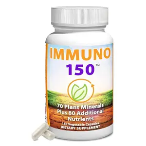 Immuno 150 Immune Support Supplement with 70 Plant Minerals 13 Essential Vitamins & 68 Nutrients 150 Veg Capsules for All Age Groups