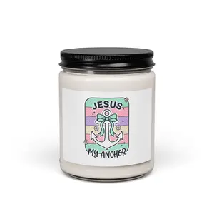 Jesus My Anchor Candle | Christian, Rainbow Scripture Style