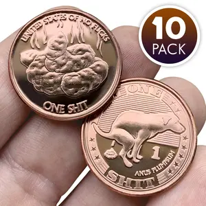ZFG Inc. Give A "Shit" Copper-Colored Coin (10-Pack)