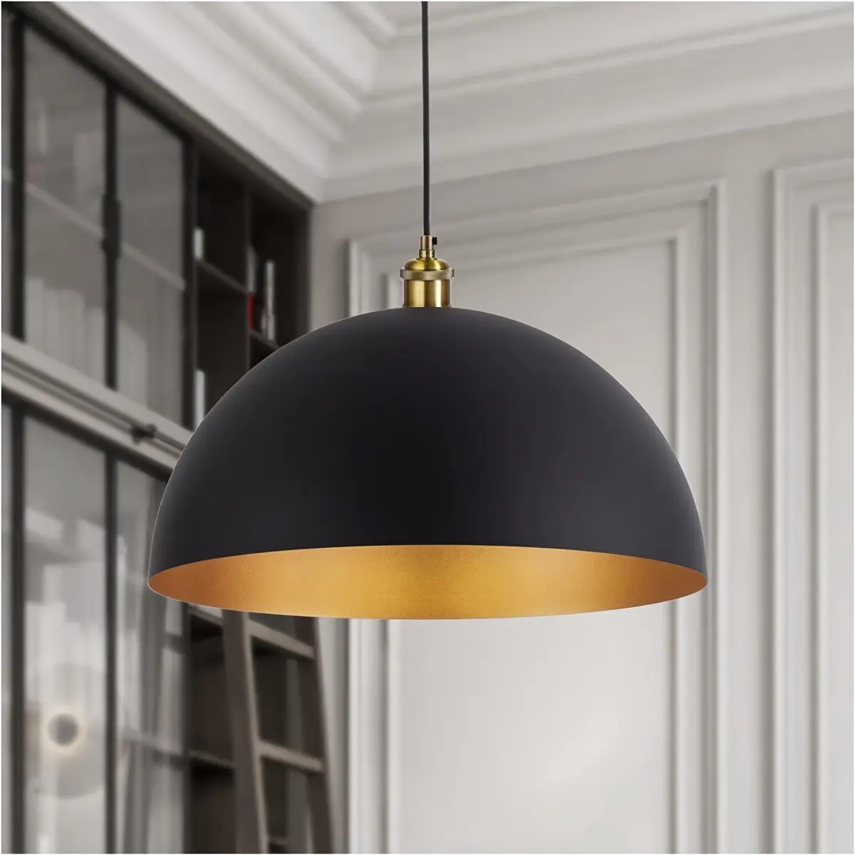 Farmhouse Pendant Light, 11.81 Inch Metal Shade, Kitchen Island Light, Industrial Ceiling Fixture, Retro Indoor Gold Lamp, Decorative Lights, Home Decor Lighting, Indoor Room Lights