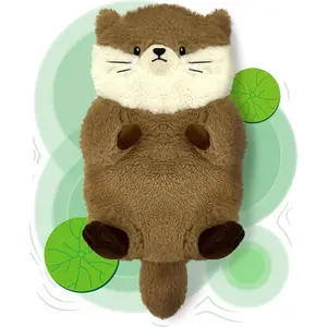 Microwave Heating Pad for Cramps Pain Relief, 15 * 8" Cozy Plush Microwavable Heating Pads for Back, Neck Shoulder, Cute Otter Microwave Stuffed Animal with Washable Cover,Unscented