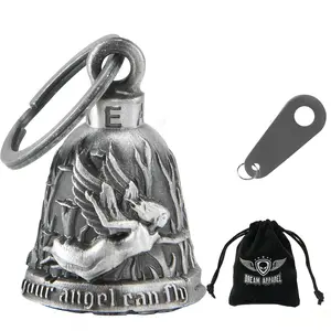 Dream Apparel Christmas/Halloween Bell, Gremlin/Guardian Motorcycle Bell/Motorcycle Key Chain for Bikers Women Men W/Hanger,Biker Bell for Riders,Good Luck Riding Bell Spirit Bell Moto Accessories