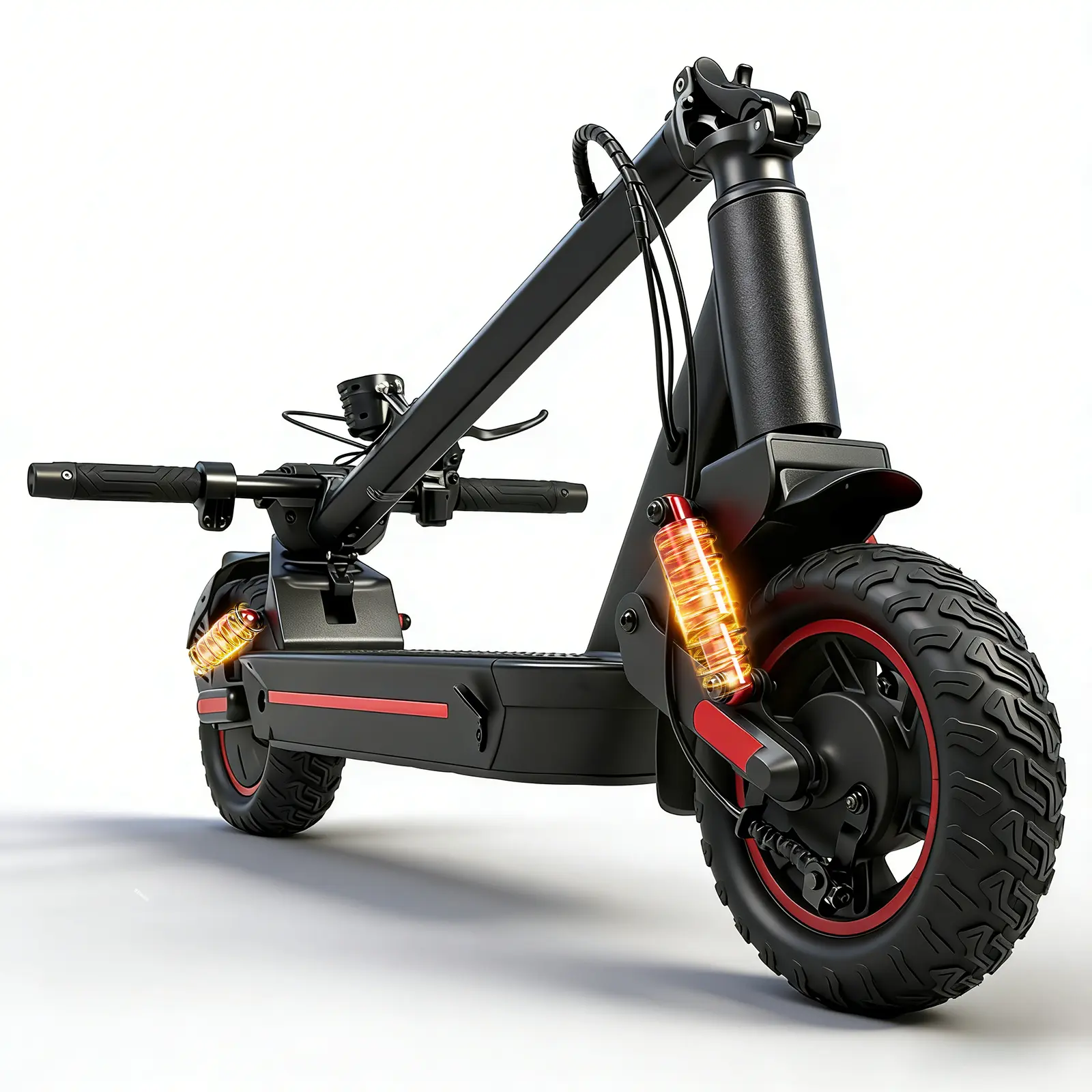 OBX OBX Off Road Electric Scooter for Adults,1200w Peak Motor,30MPH & 28-33 Miles Long Range,10'' Pneumatic Tire Folding Commuting E-Scooter with Turn Signal