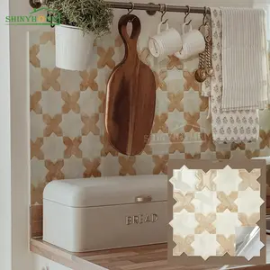 1/10 Sheets 3D Peel and Stick Tiles, Self-Adhesive Wall Panels for Kitchen Backsplash and Bathroom, Waterproof Easy Clean Easy Cleaning DIY Decor