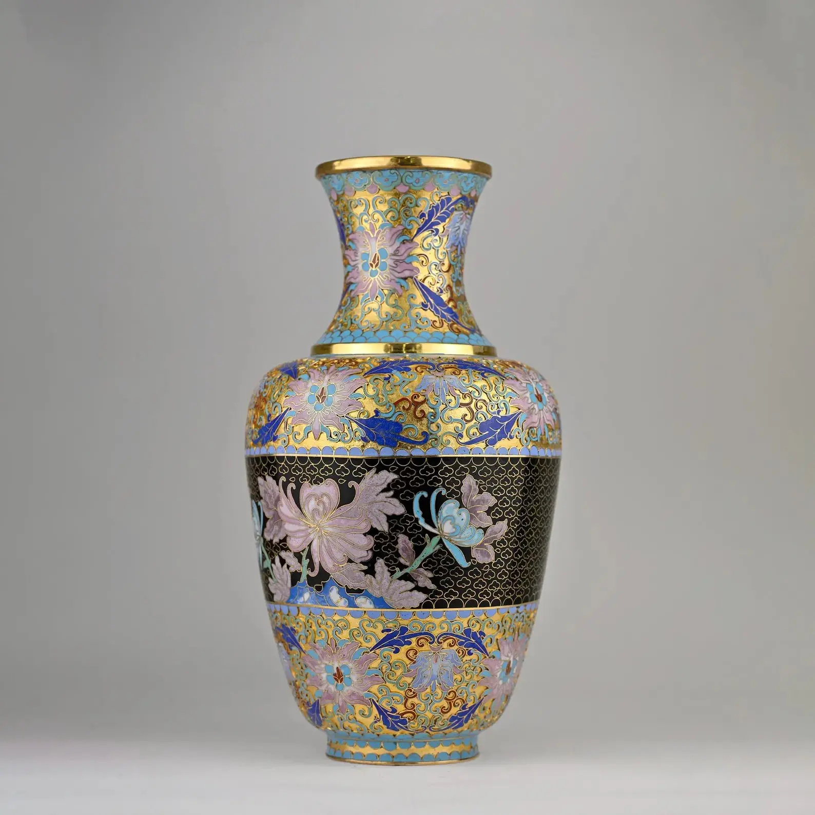 Exquisite Cloisonné Vase | Floral Design | Enamel | Vintage | Chinese